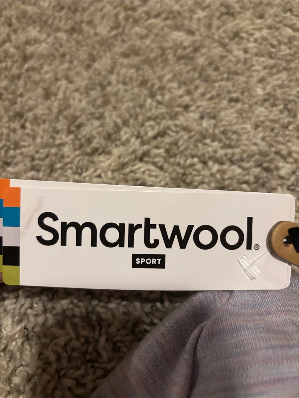 NWT Smartwool Kids Heathered Light Purple Beanie with Navy Cuff L/ XL